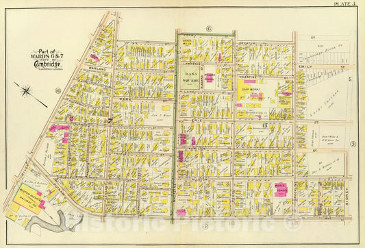 Historic Map : City Atlas - 1903 5. Wards 6-7. - Vintage Wall Art