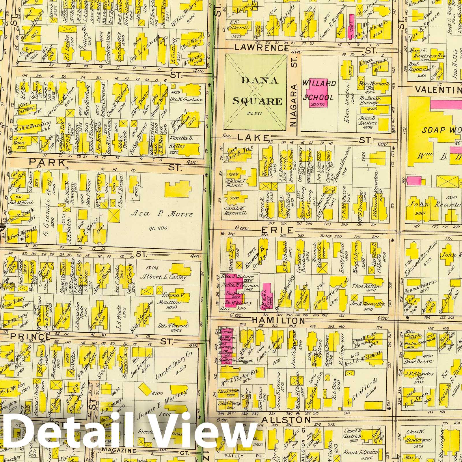 Cambridge, Massachusetts - Wards 6 and 7, 1903 - Historical Map Print