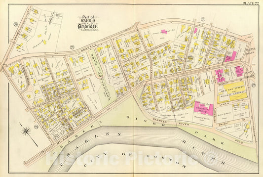 Historic Map : City Atlas - 1903 22. Ward 9. - Vintage Wall Art