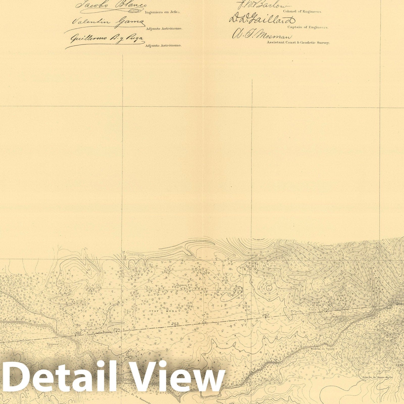 United States-Mexico Boundary - Plate No. 18, 1901 - Historical Map Print