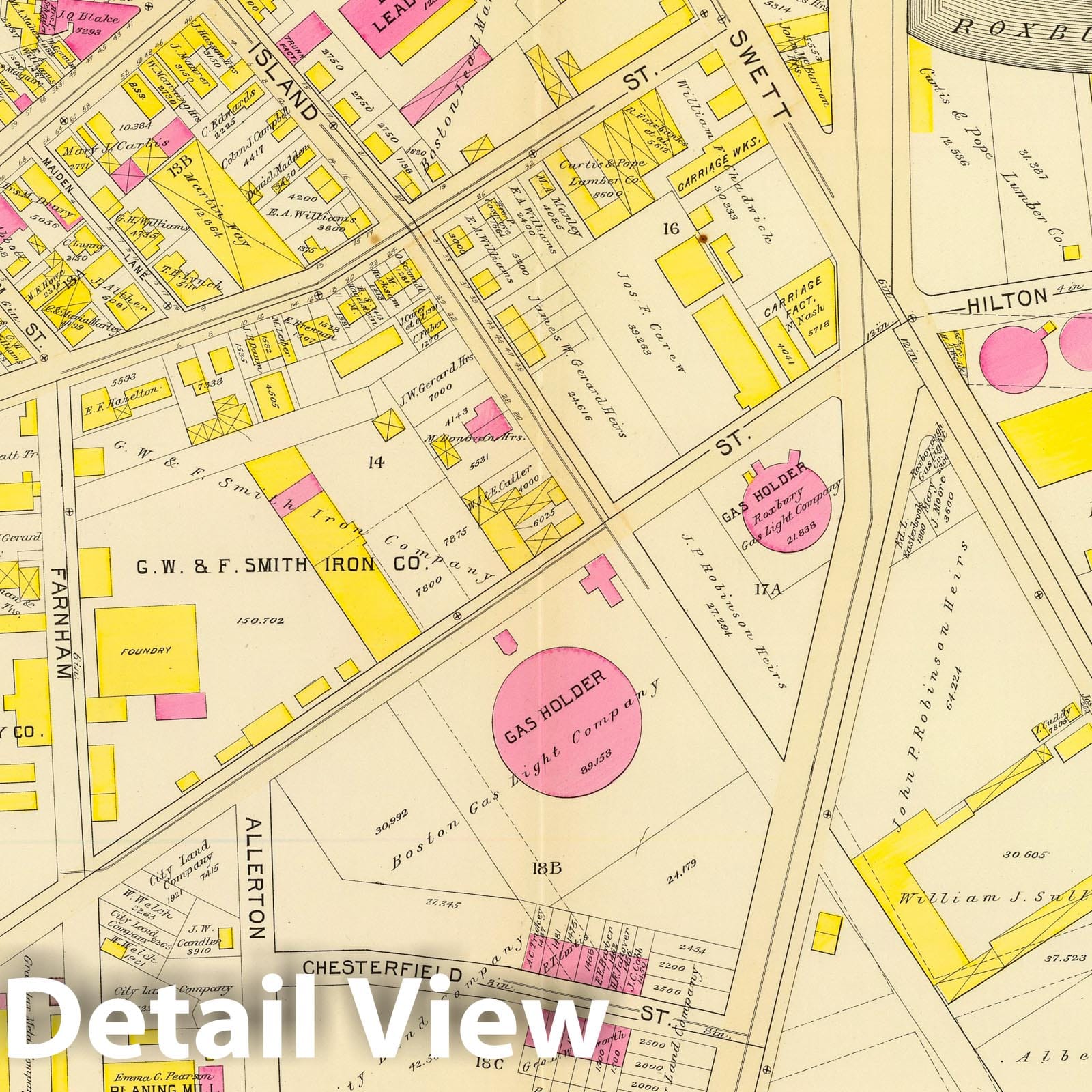 Ward 17, Boston - Plate No. 43, 1895 - Bromley Atlas Historical Map Print