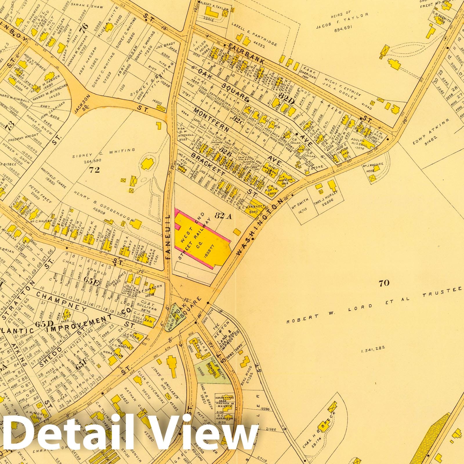 Ward 24, Brighton, Boston, Massachusetts - River Map, 1899 - Historical Map Print