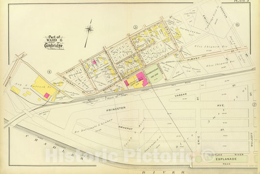 Historic Map : City Atlas - 1903 3. Ward 6. - Vintage Wall Art