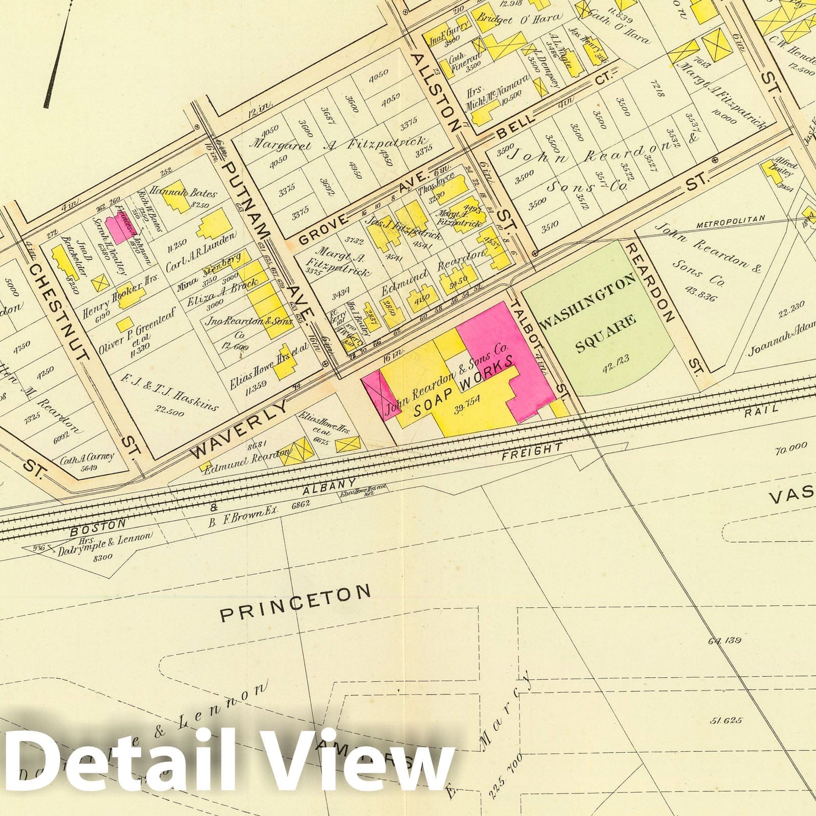 Ward 6, Cambridge, Massachusetts 1903 Historical Map Print