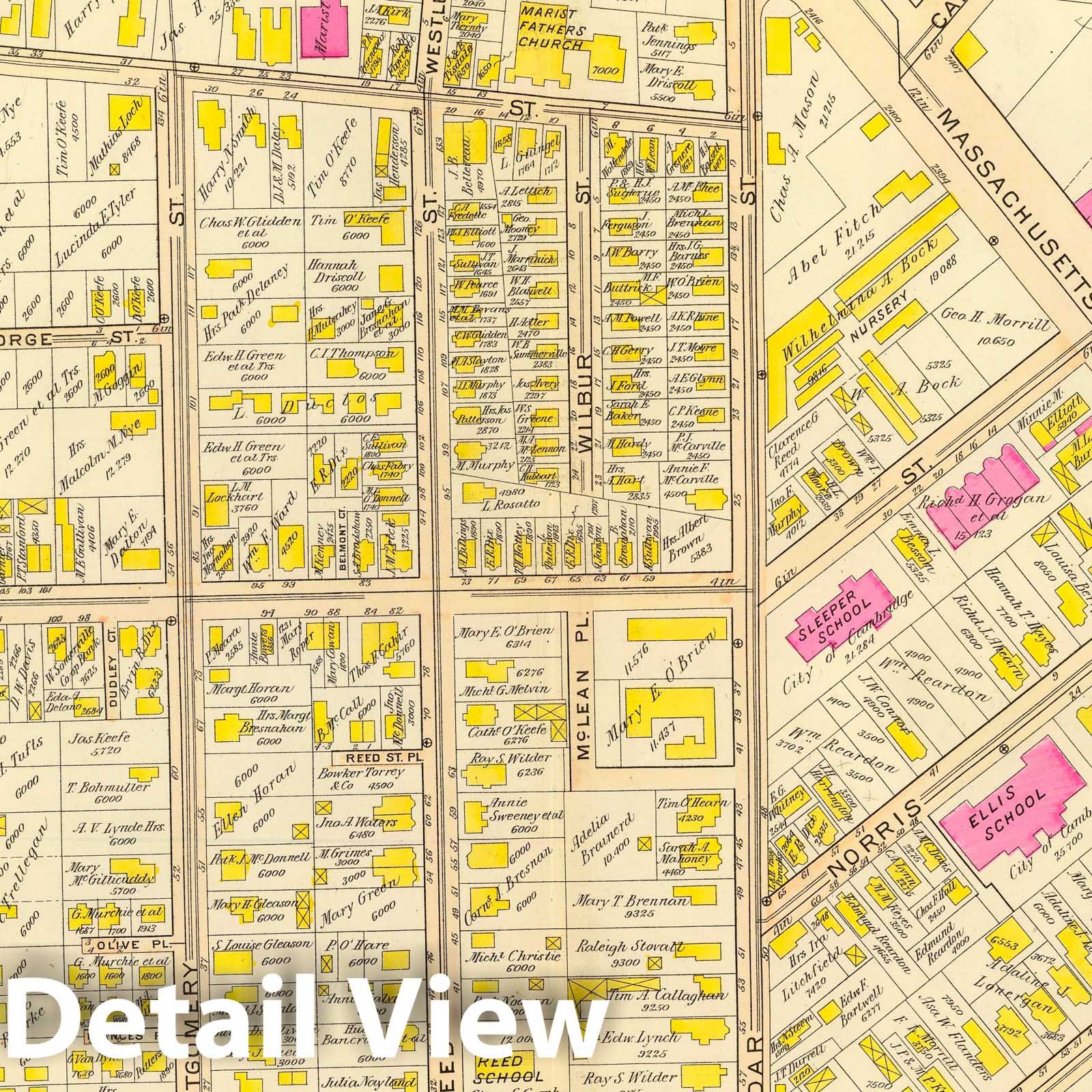 Cambridge, Massachusetts - Ward 11, 1903 - Historical Map Print