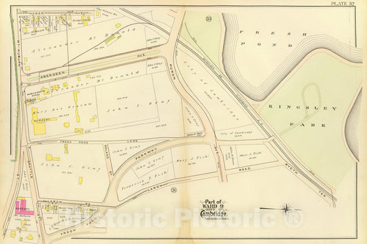 Historic Map : City Atlas - 1903 32. Ward 9. - Vintage Wall Art