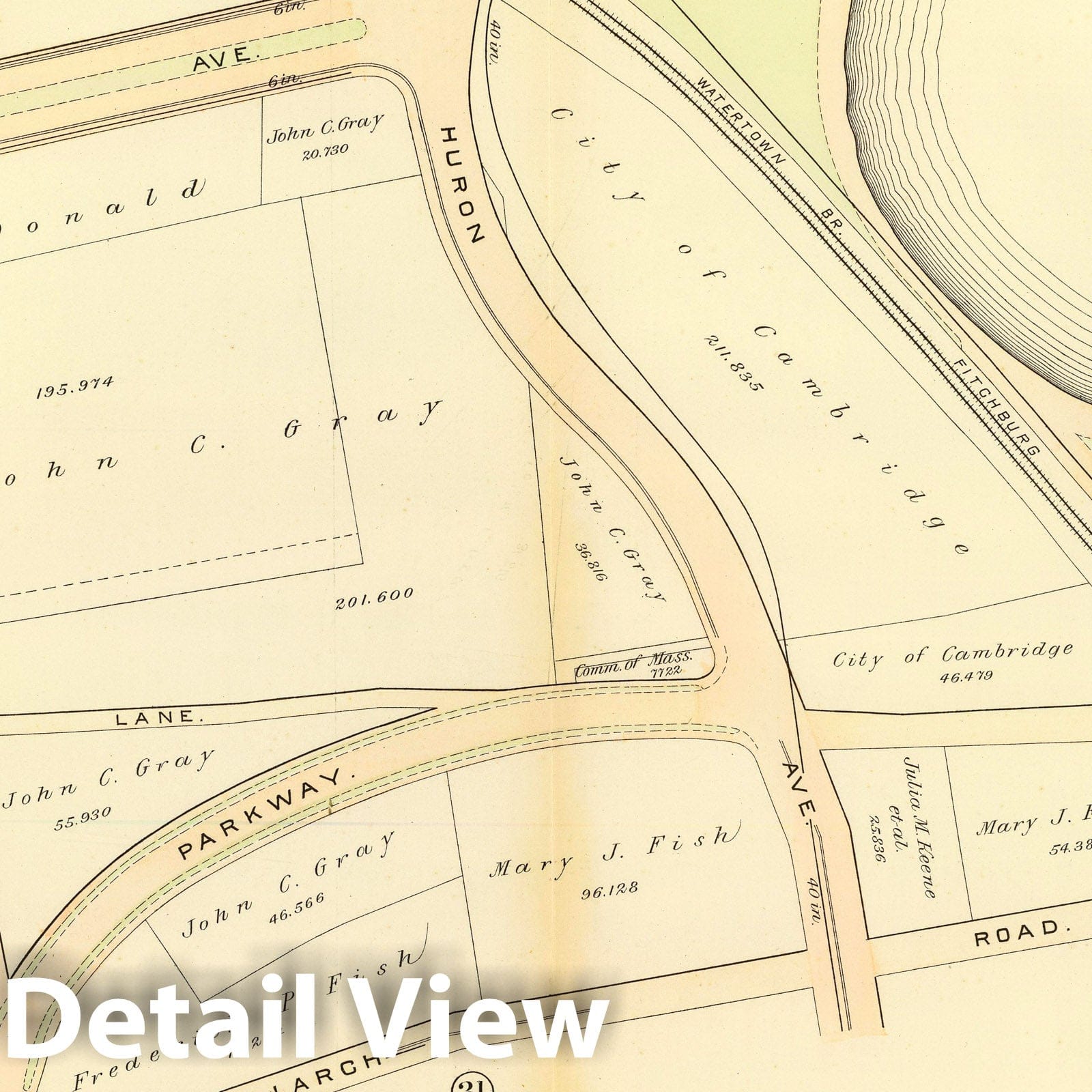 Ward 9, Cambridge, Massachusetts - Plate No. 32, 1903 - Historical Map Print