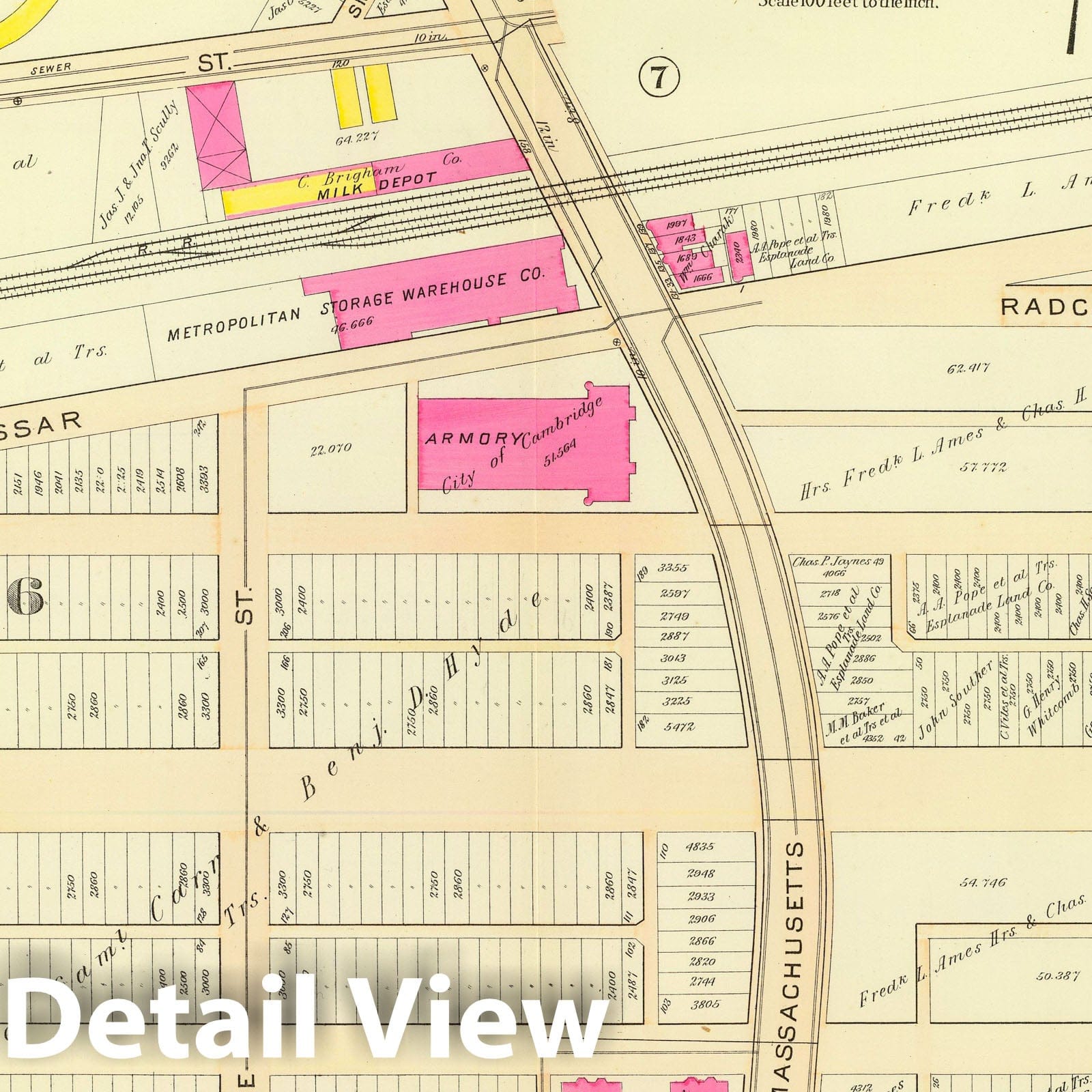 Cambridge, Massachusetts - Wards 4 and 6, 1903 - Historical Map Print