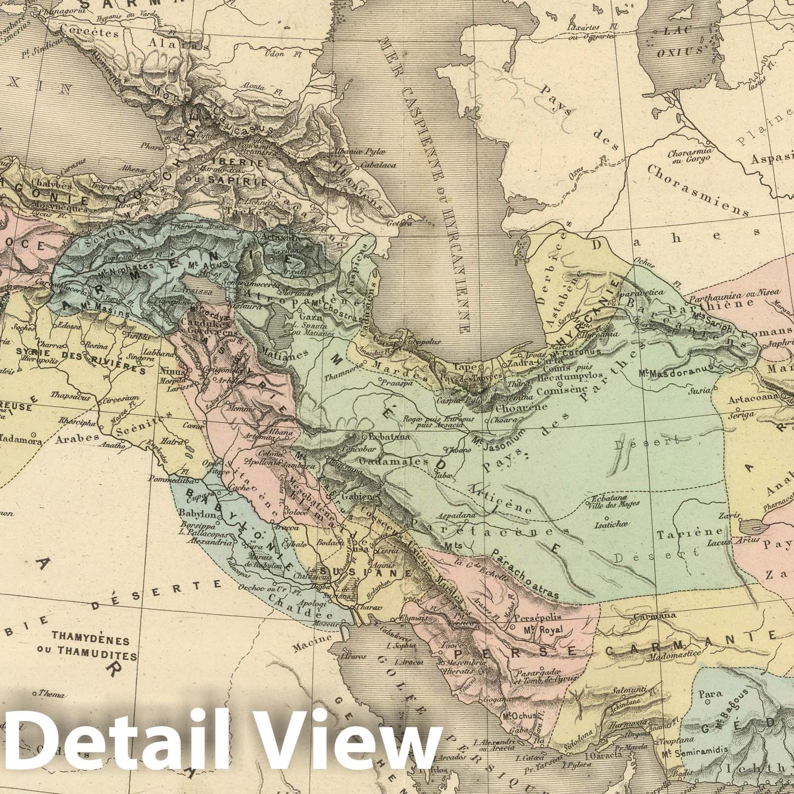 Empire of Alexander the Great - Railroad Map, 1892 - Historical Map Print