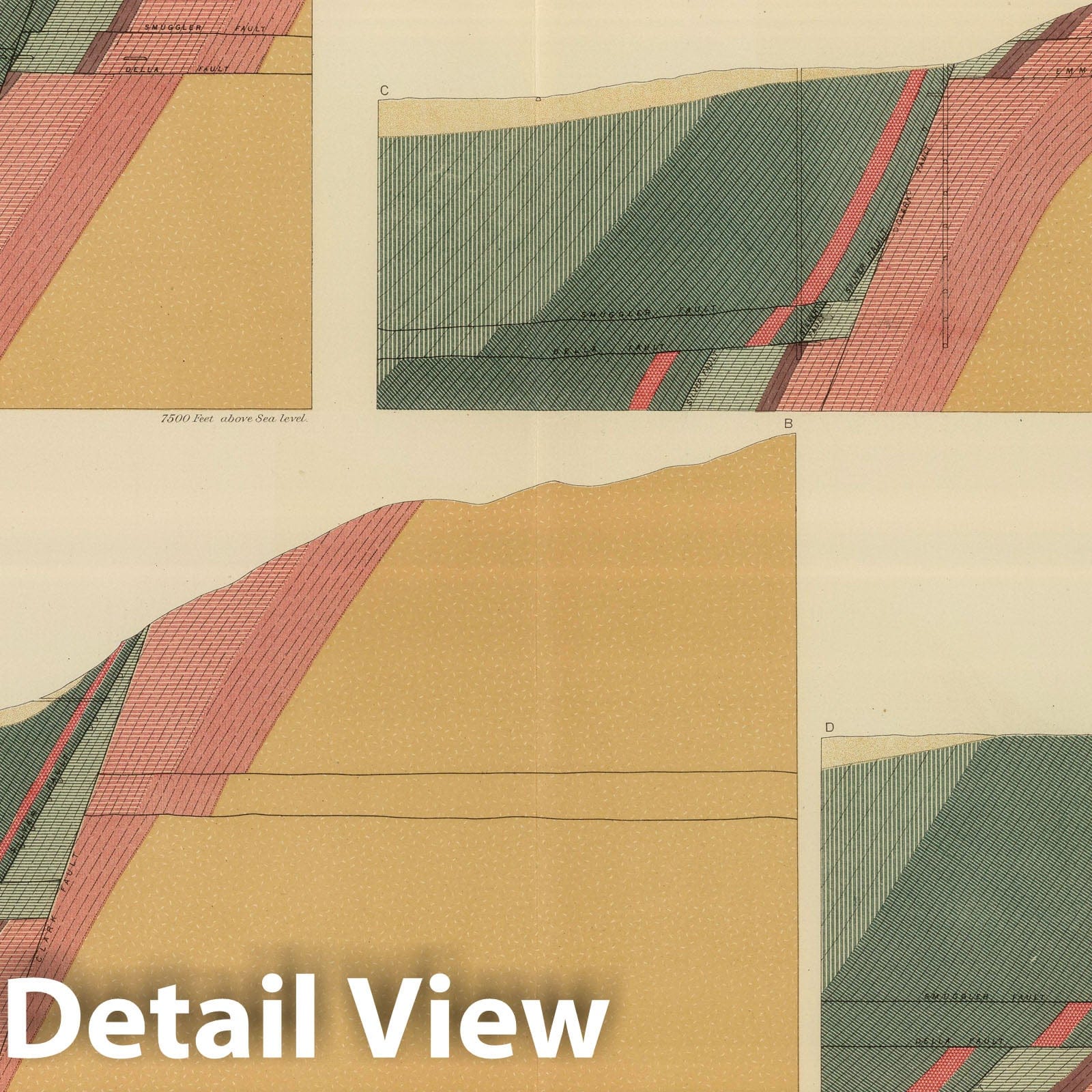 Aspen District, Colorado - Geological Map, 1898