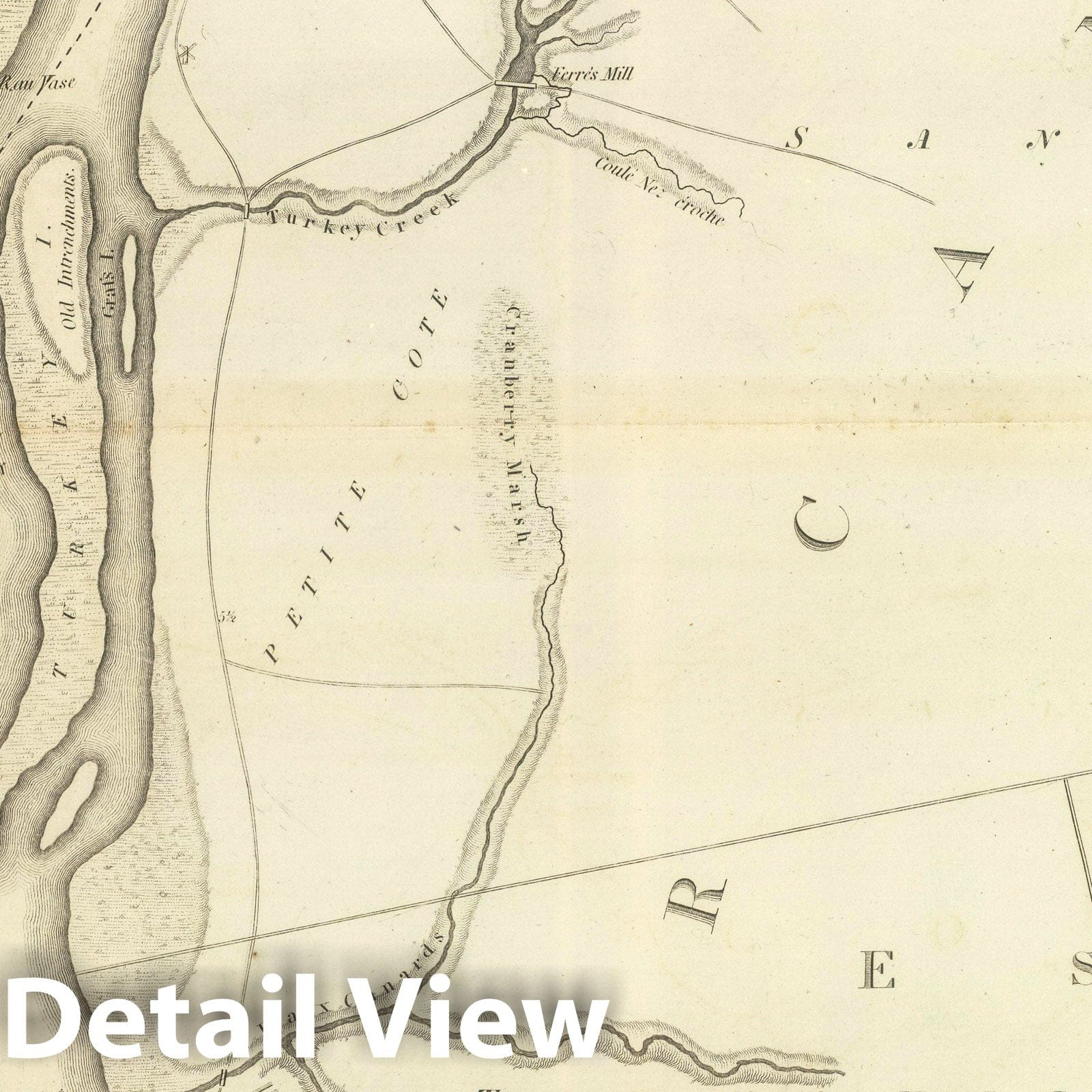 Detroit River, Michigan and Ontario - Geologic Map, 1824 - Historical Map Print