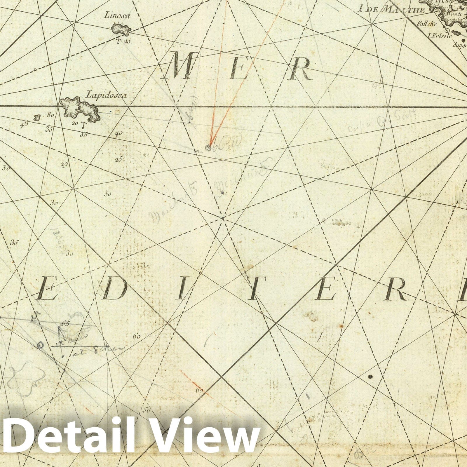 Mediterranean Sea: Sicily and North Africa - Nautical Chart, 1764