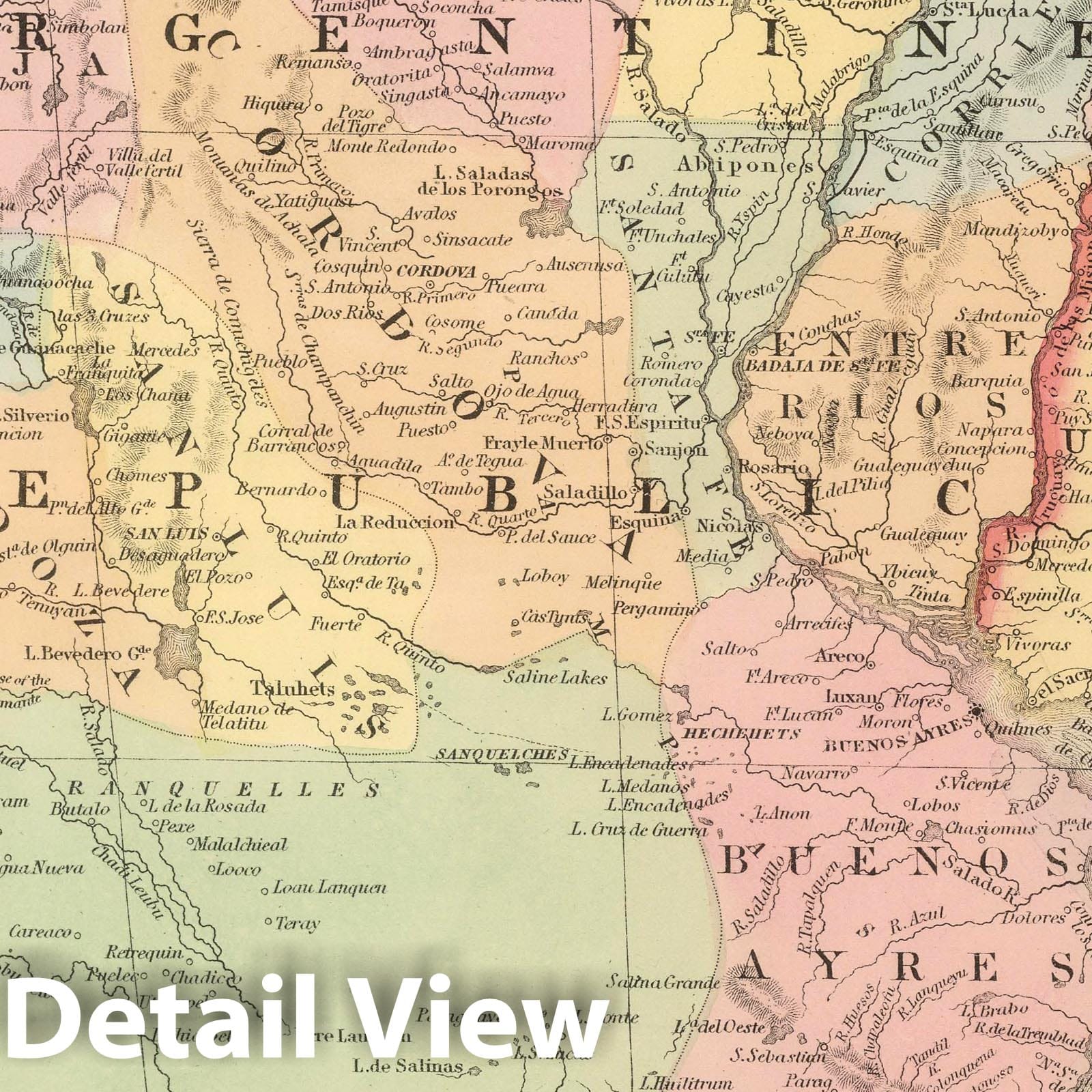 Chile, Argentine Republic, Paraguay, and Uruguay - Railroad Map, 1859