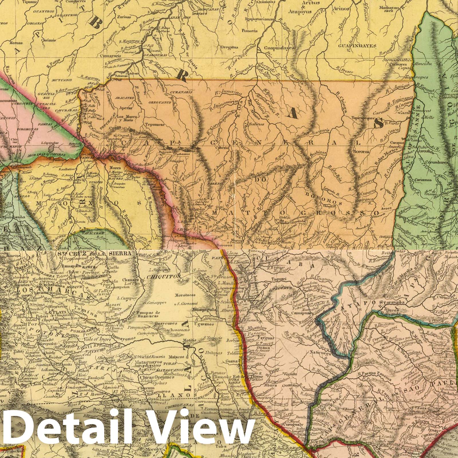 South America - Railroad Map, 1833 - Historical Map Reproduction