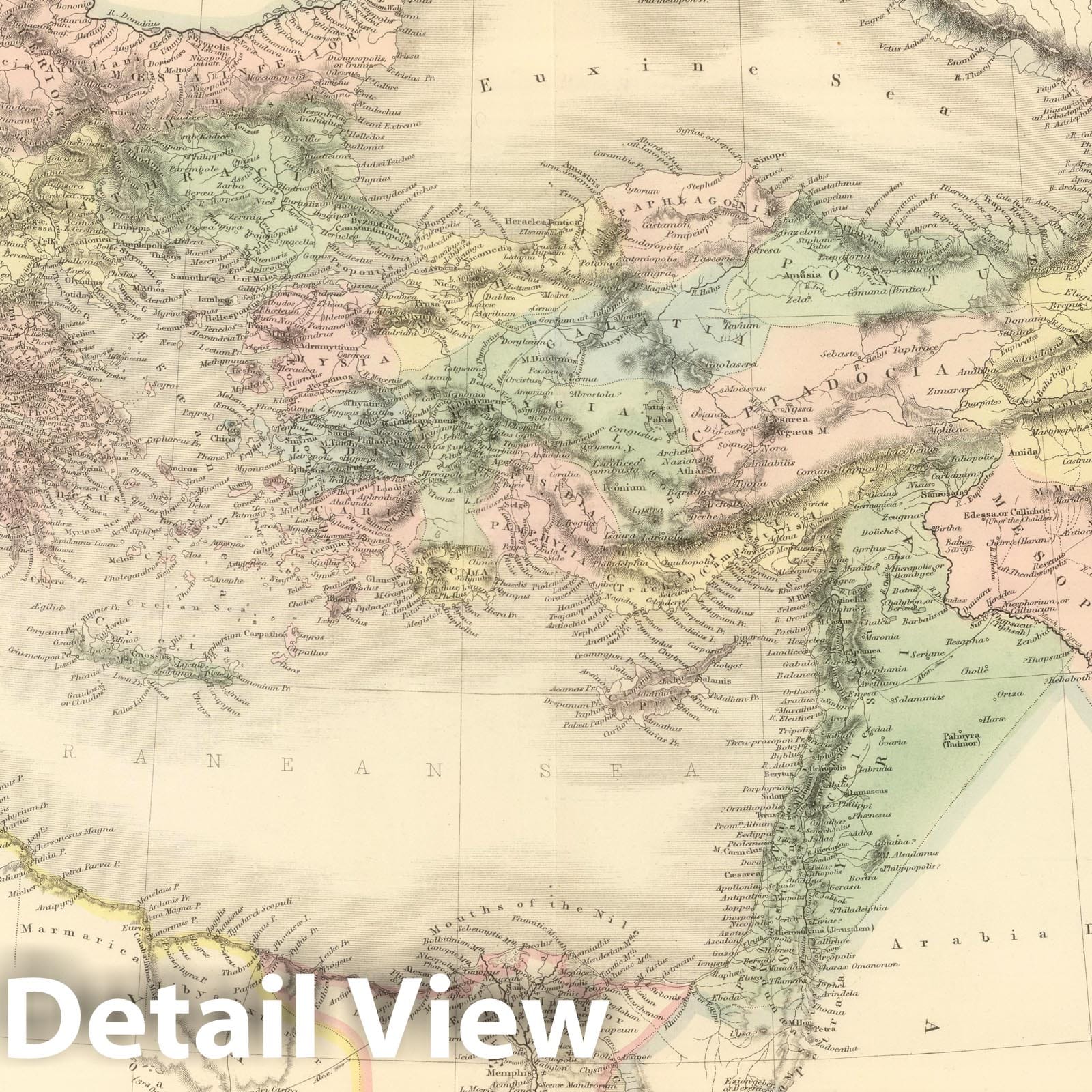 Principal Countries of the Ancient World, 1854 - Historical Map Print