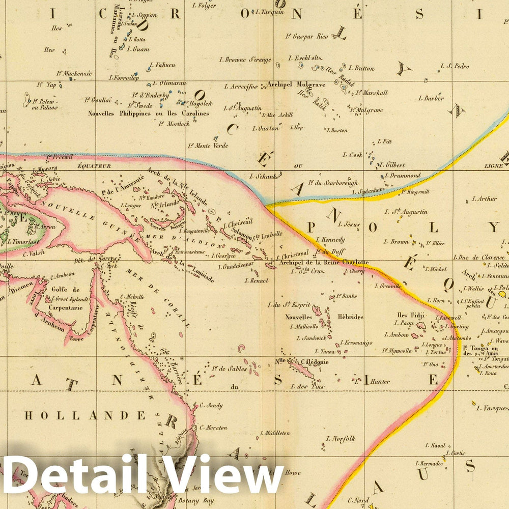 Historic Map : Australia; Indonesia, Oceania, Pacific 1837 Oceanie , Vintage Wall Art