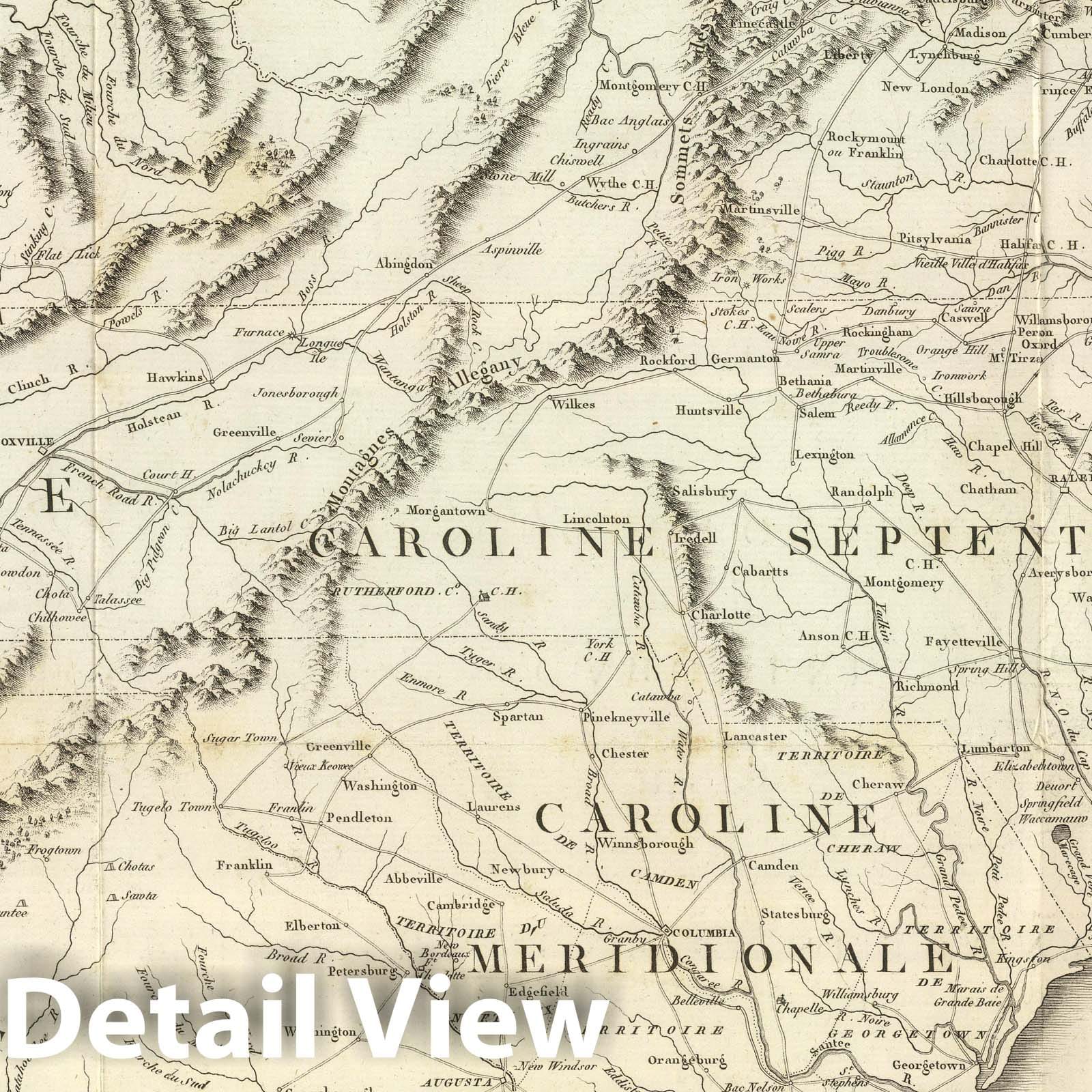 Southern United States - Military Map, 1807 - Historical Map Print