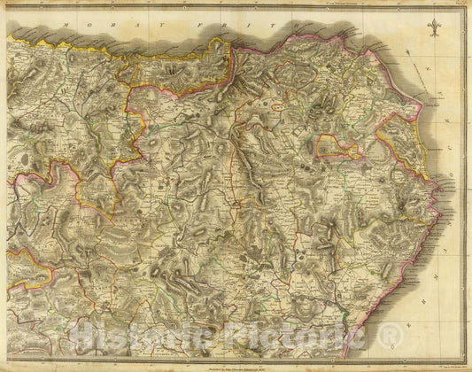 Historic Wall Map : National Atlas - 1832 Aberdeen, Banff 2 N. - Vintage Wall Art