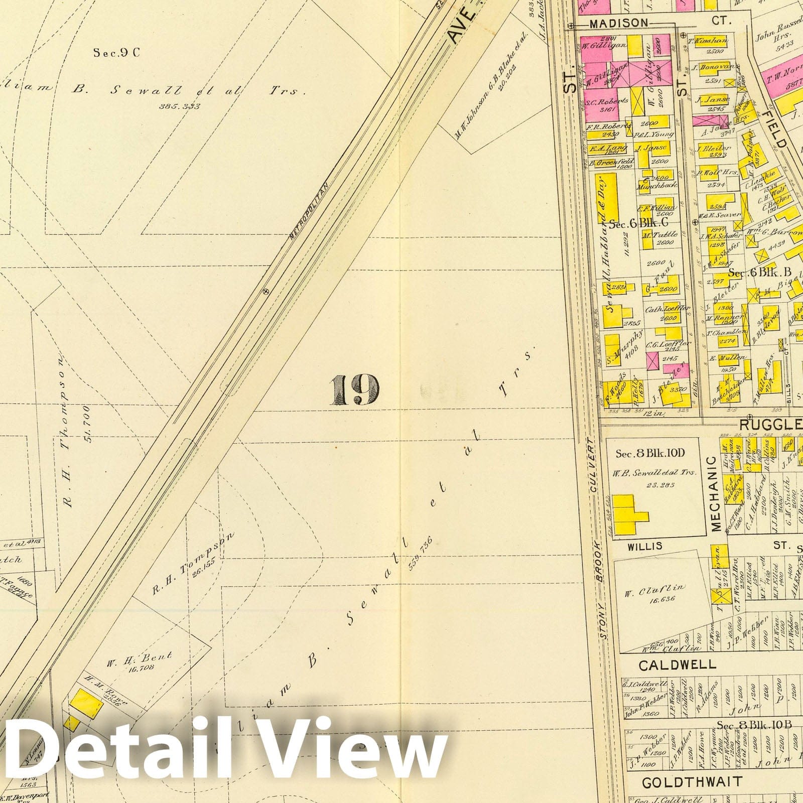 Boston, Wards 10 and 19 - 1895 Historical Map Print