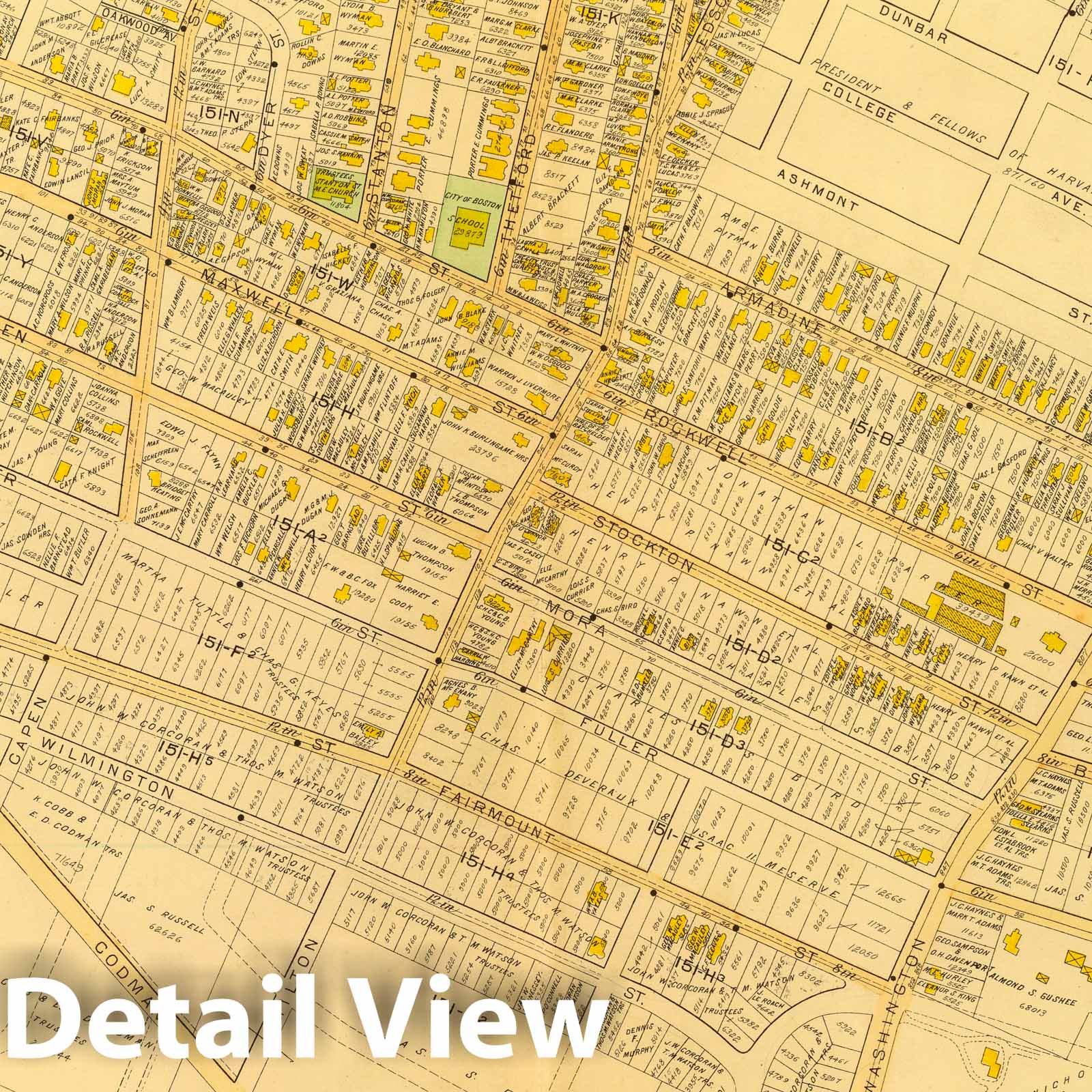 Ward 24, Dorchester, Boston, Massachusetts, 1899 - Historical Map Print