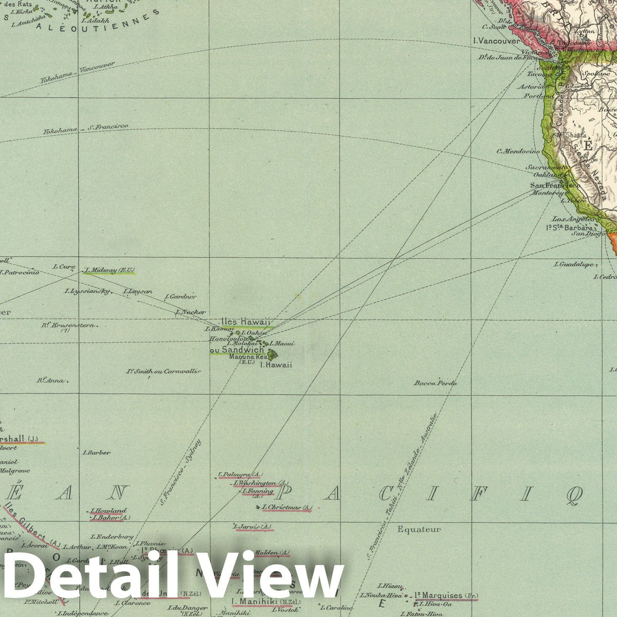 Basin of the Pacific, 1936 - Historical Map Print