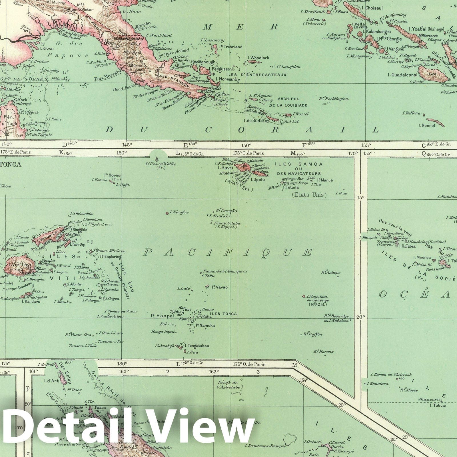 Principal Island Archipels of Oceania, 1931 - Historical Map Print
