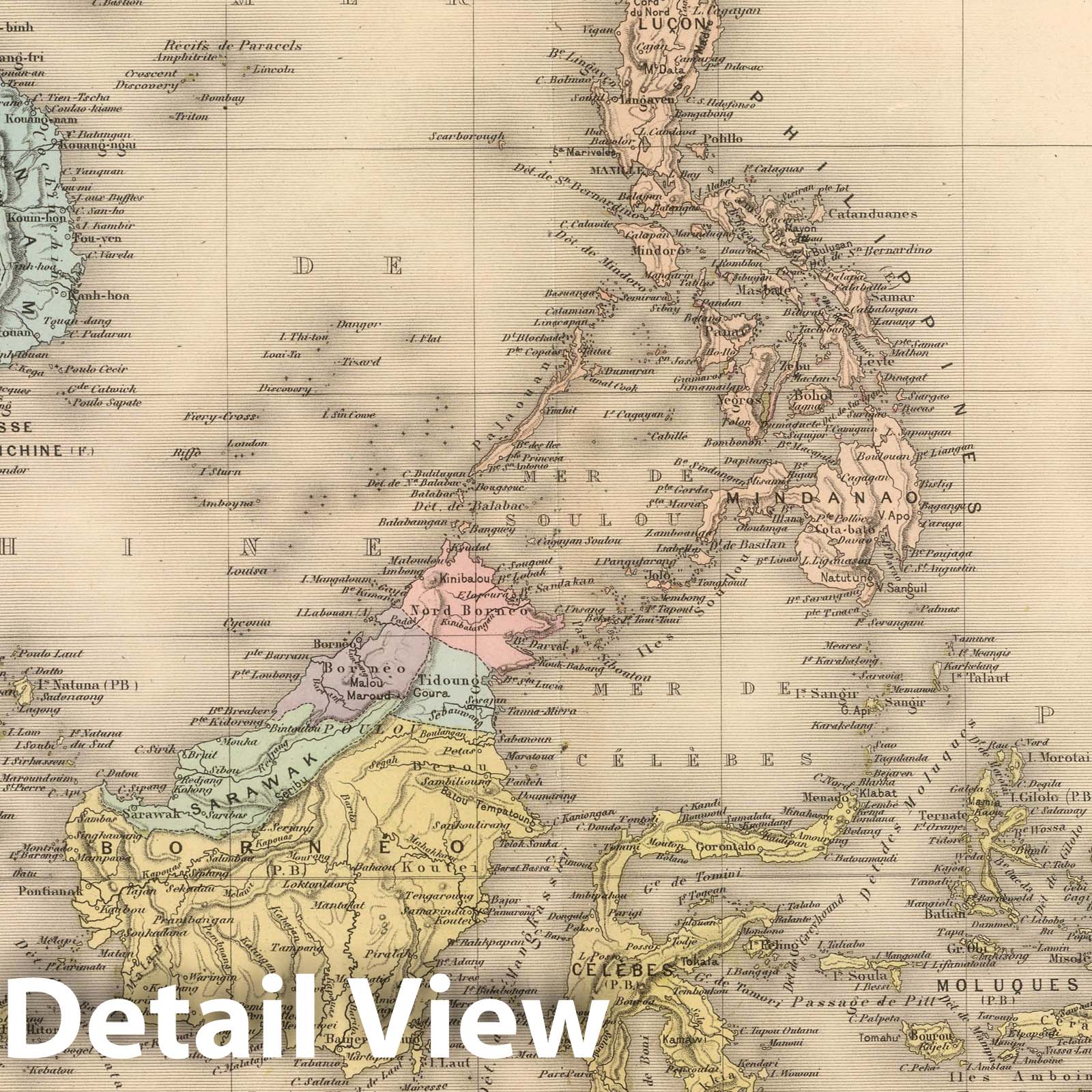 Indochina and Archipelago of Asia - Railroad Map, 1892