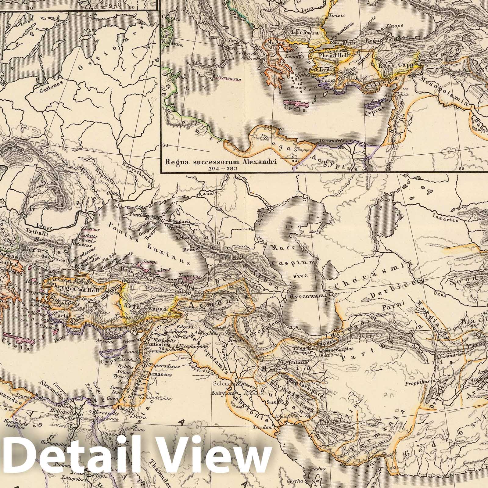 World After the Battle of Corupedium - Classical Map, 1865