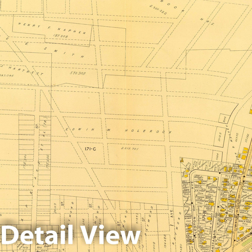 Historic Map : City Atlas - 1899 13. Ward 24 Dorchester. - Vintage Wall Art