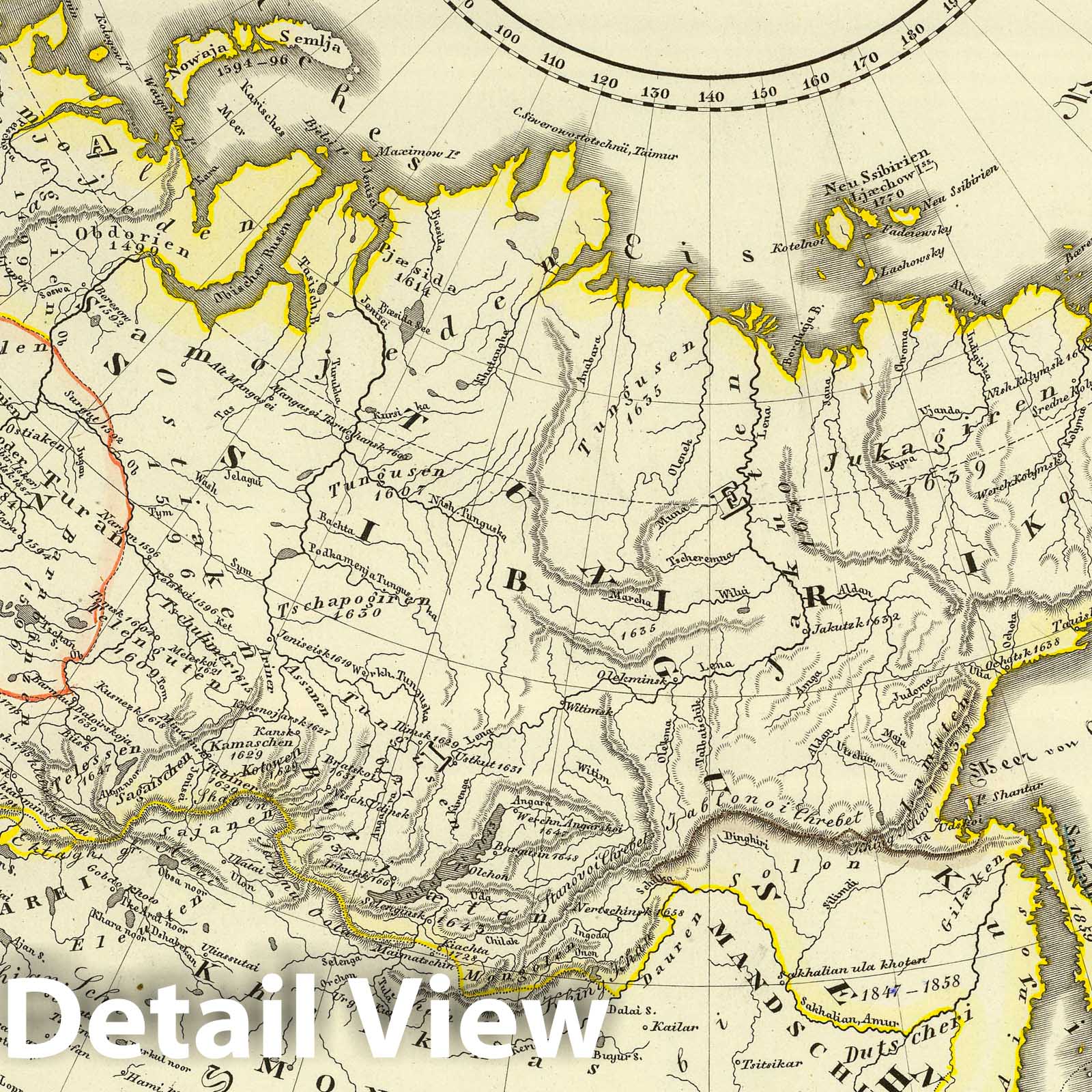 Russian Empire and the Grand Duchy of Moscow, 1862 - Historical Map Print