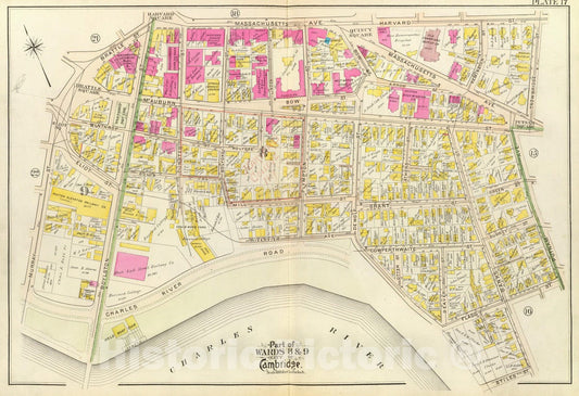 Historic Map : City Atlas - 1903 17. Wards 8-9. - Vintage Wall Art