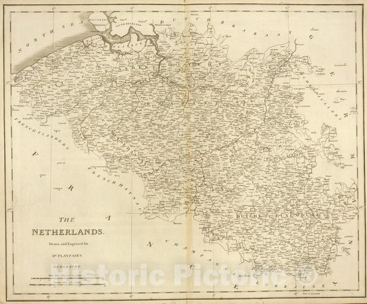 Historic Wall Map : 1814 Netherlands. - Vintage Wall Art