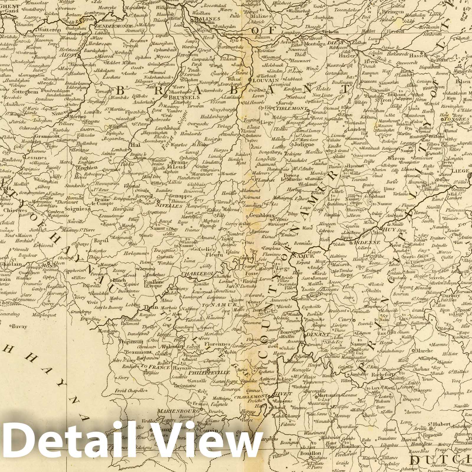 Netherlands - River Map, 1814 - Historical Map Print