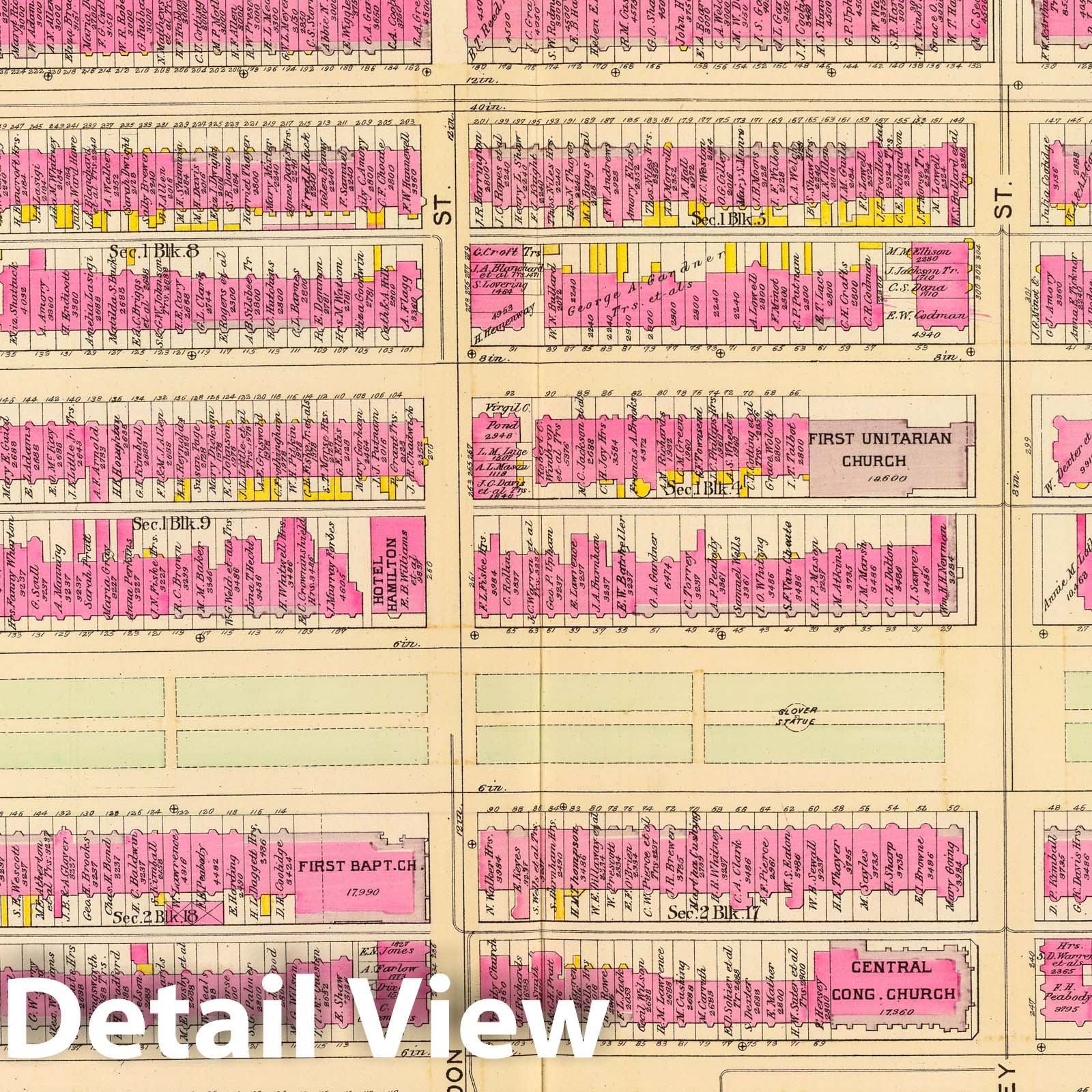 Boston Ward 11, 1895 - Bromley Atlas Historical Map Print