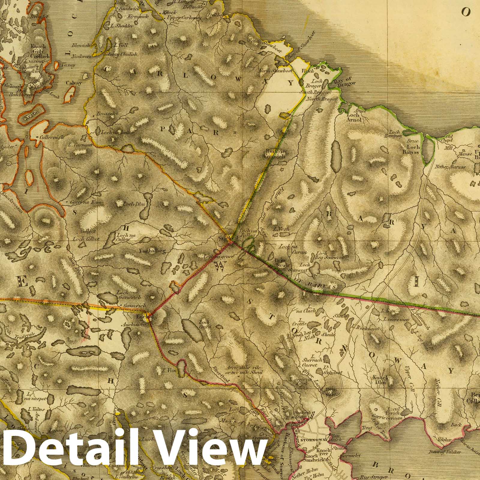 Northern Part of Western Isles, Ross Shire, Scotland - Road Map, 1832