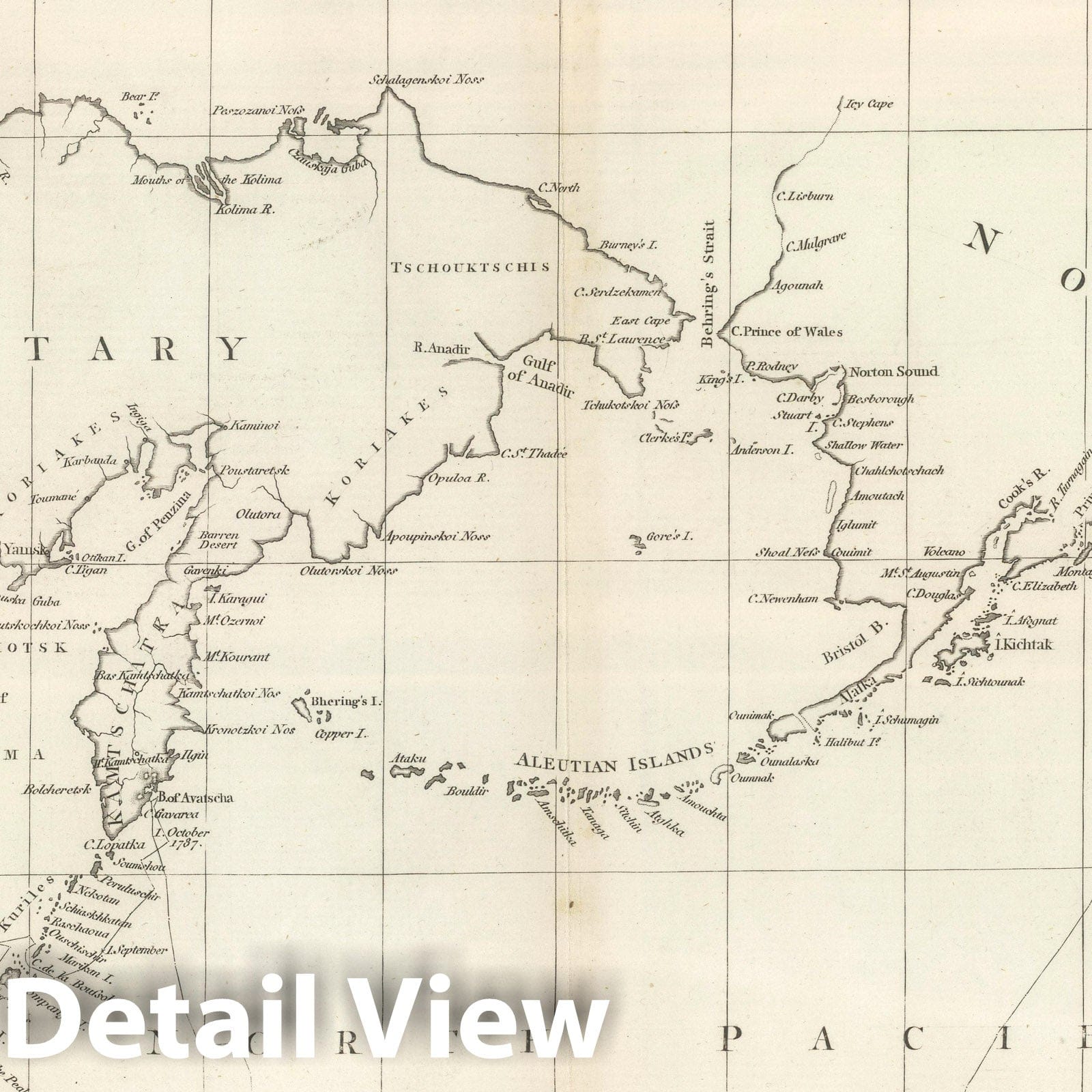 Coasts of America and Asia, California to Macao - Nautical Chart, 1799