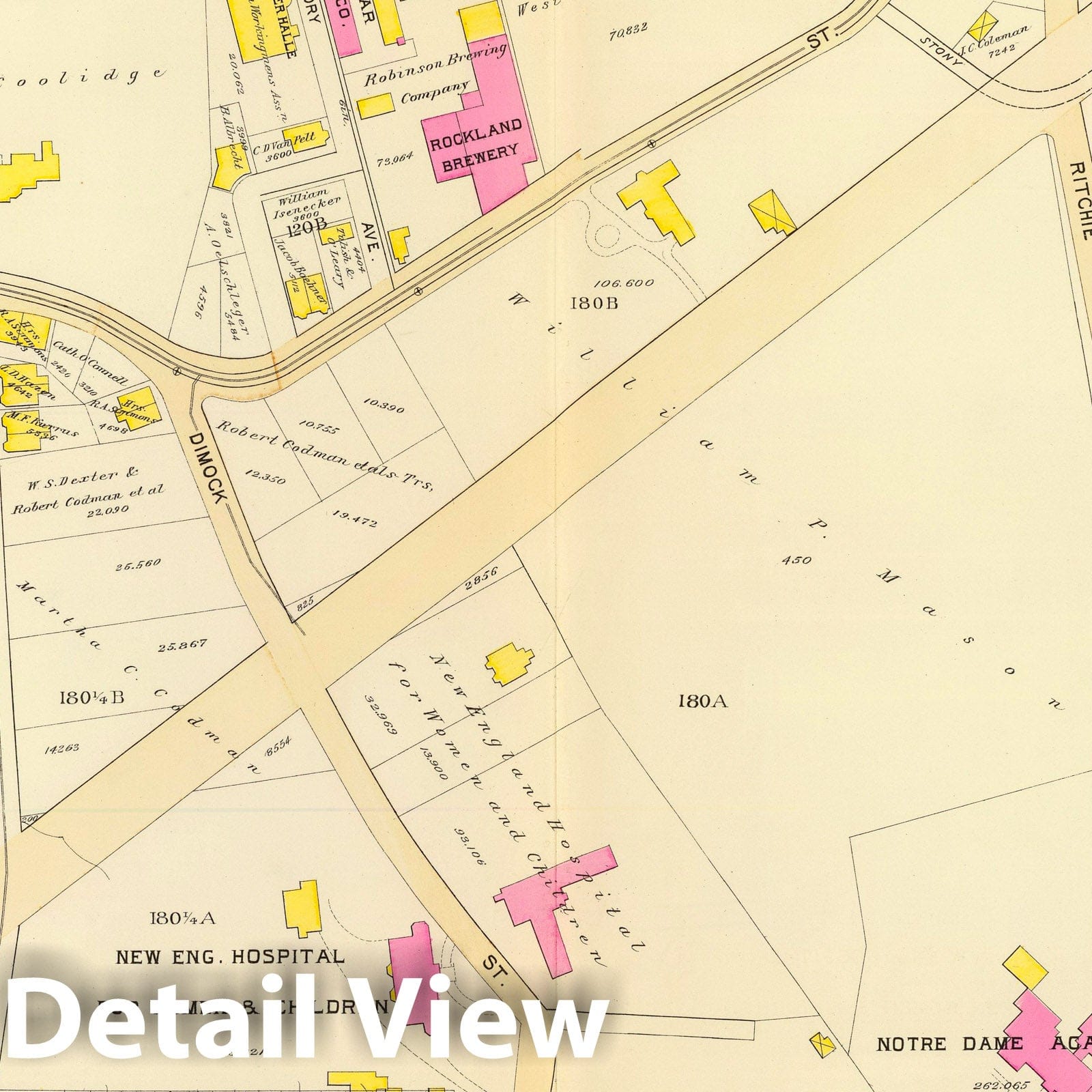 Boston Ward 22, 1895 - Historical Map Print