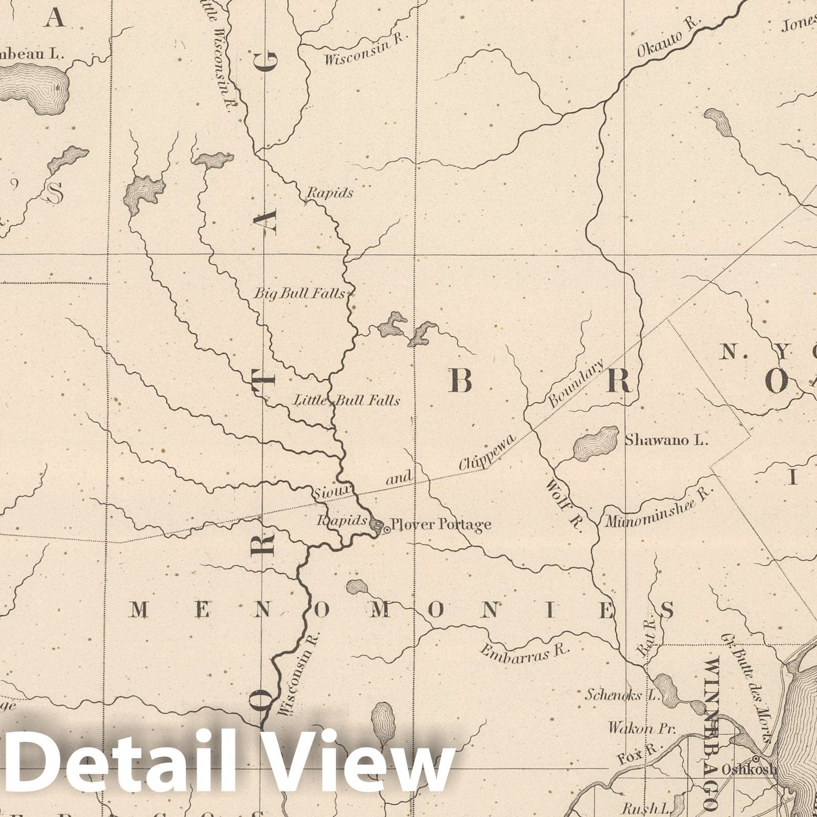 Historic Map : 1848 Wisconsin. - Vintage Wall Art