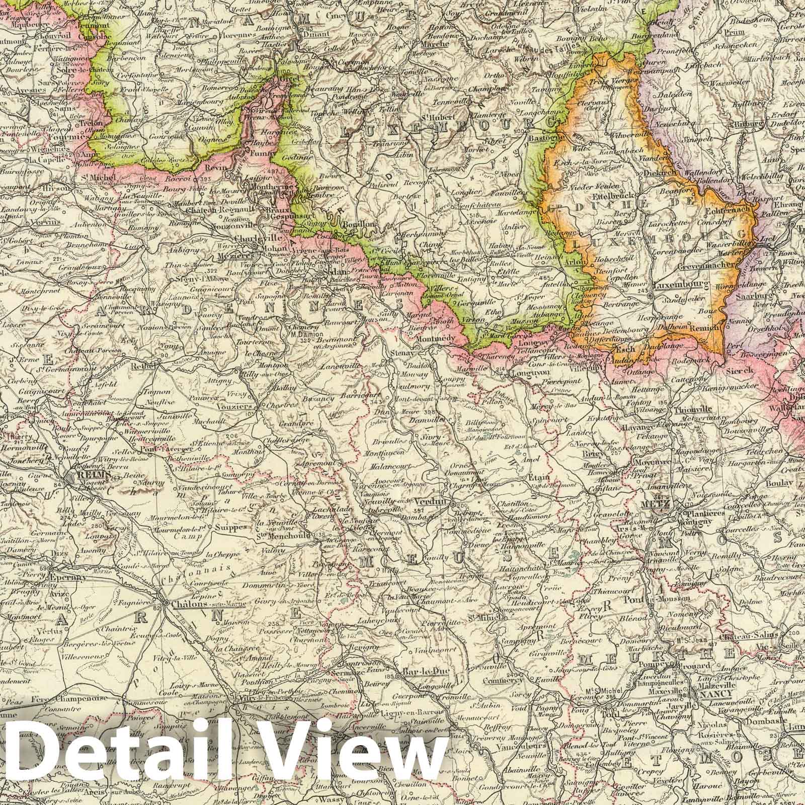 France (Northeast) 1930 Historical Map Print