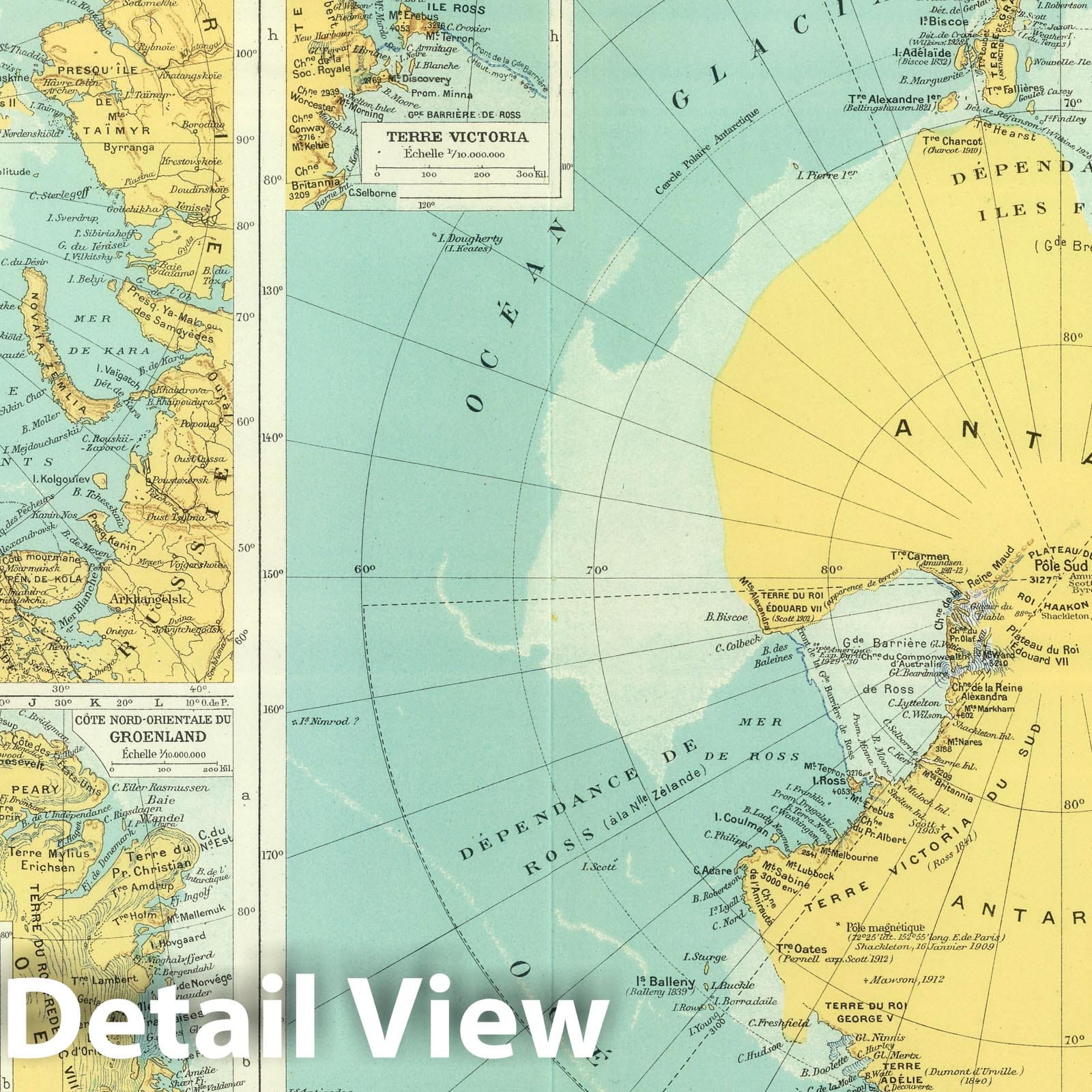 Polar Regions, 1931 - Historical Map Print