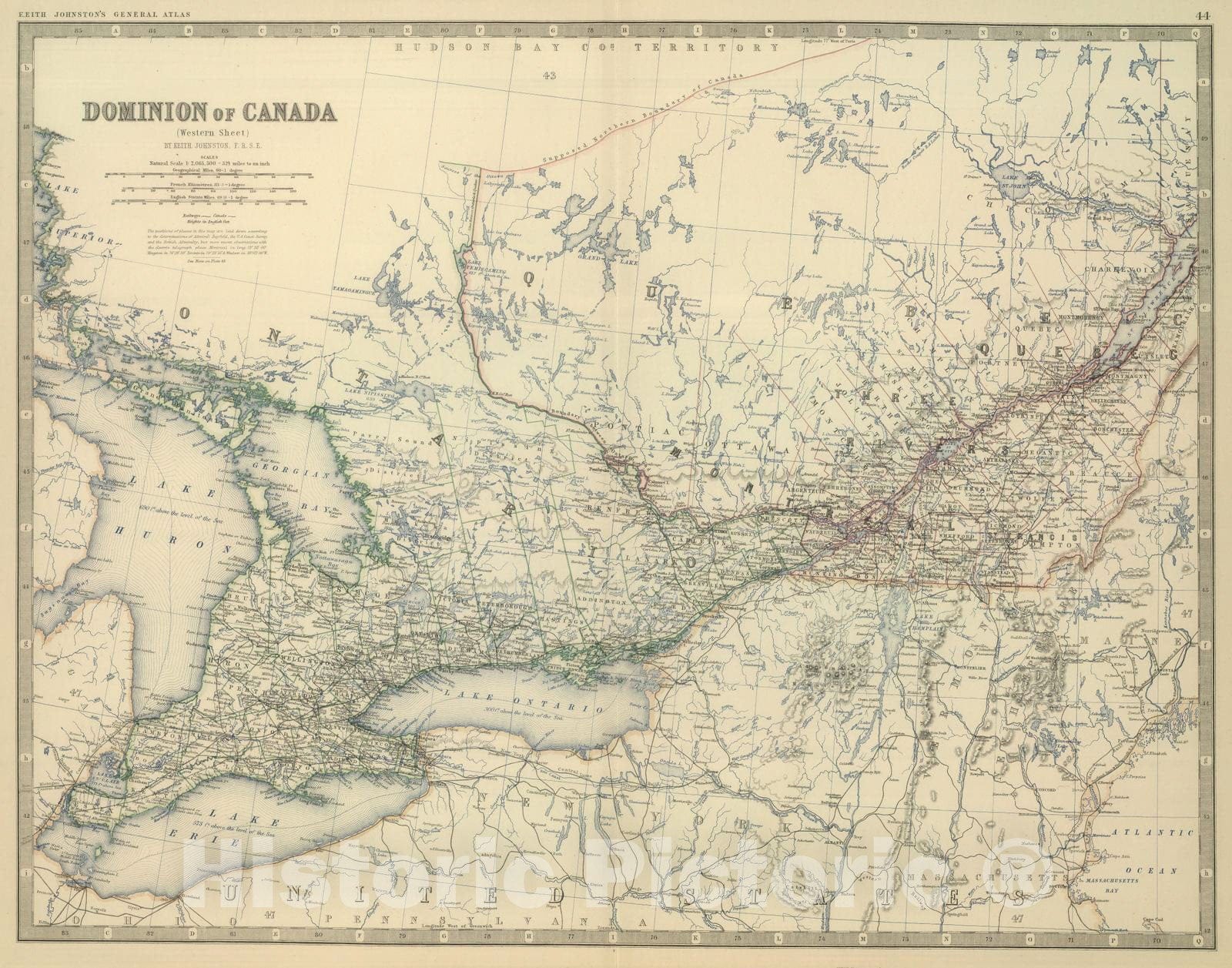 Canada (Western Sheet), 1879 - Historical Map Print