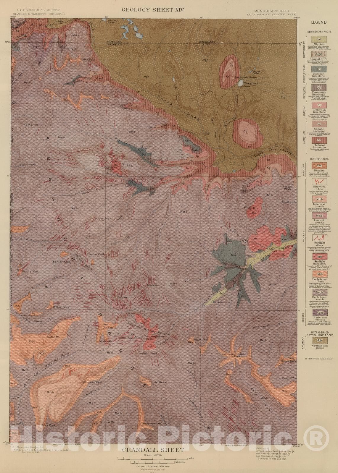 Historic Map : 1904 Crandall Sheet. v2 - Vintage Wall Art