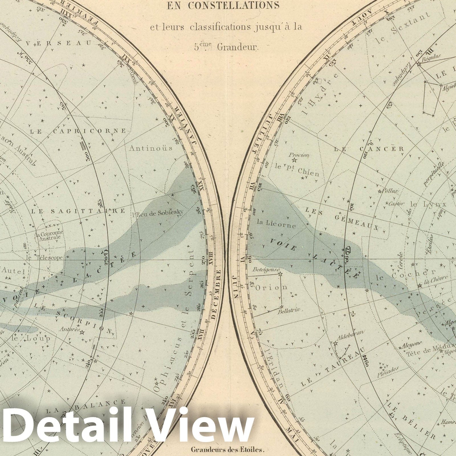 Celestial Map, 1892 - Historical Star Chart Print