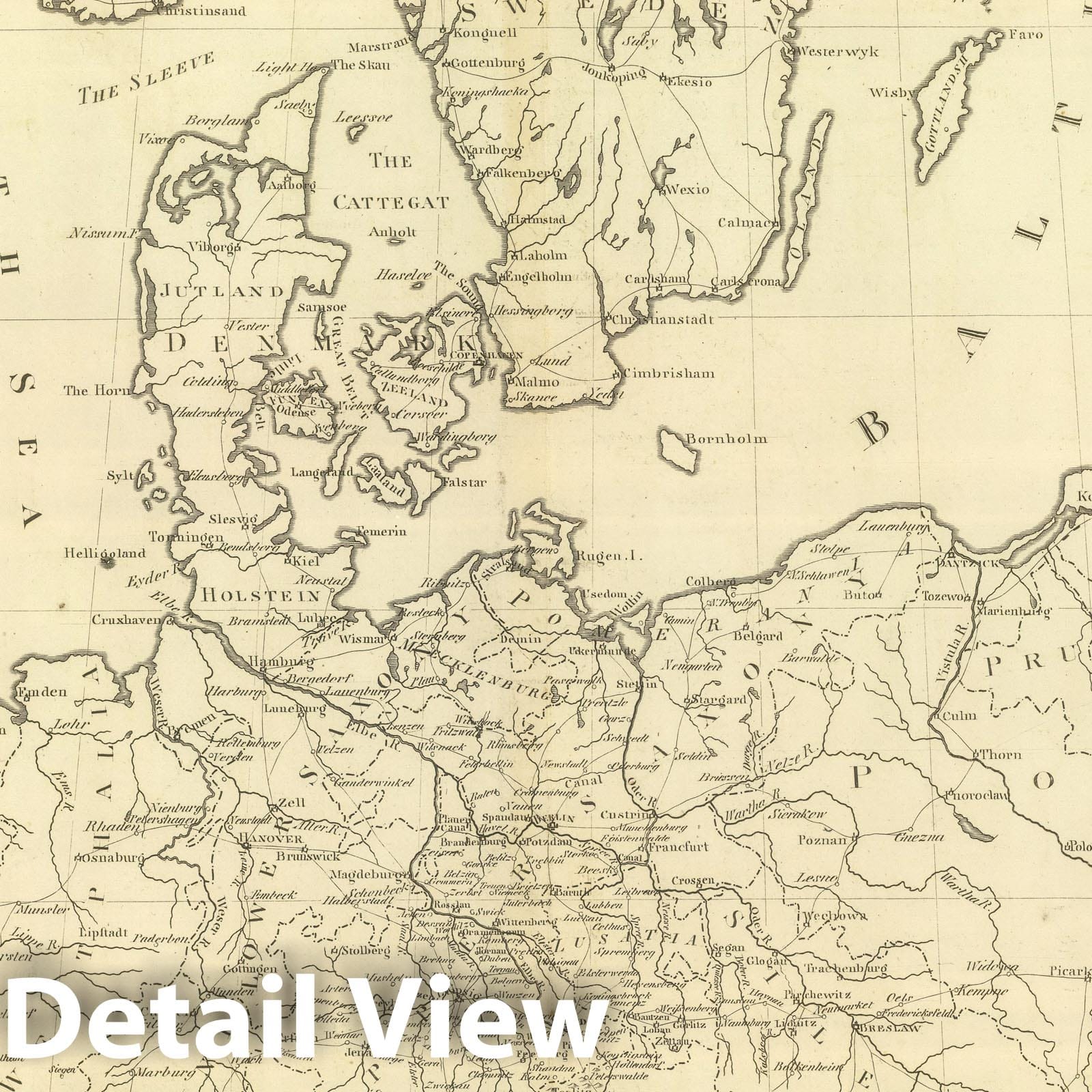 Northern Europe - Geologic Map, 1824 - Historical Map Reproduction