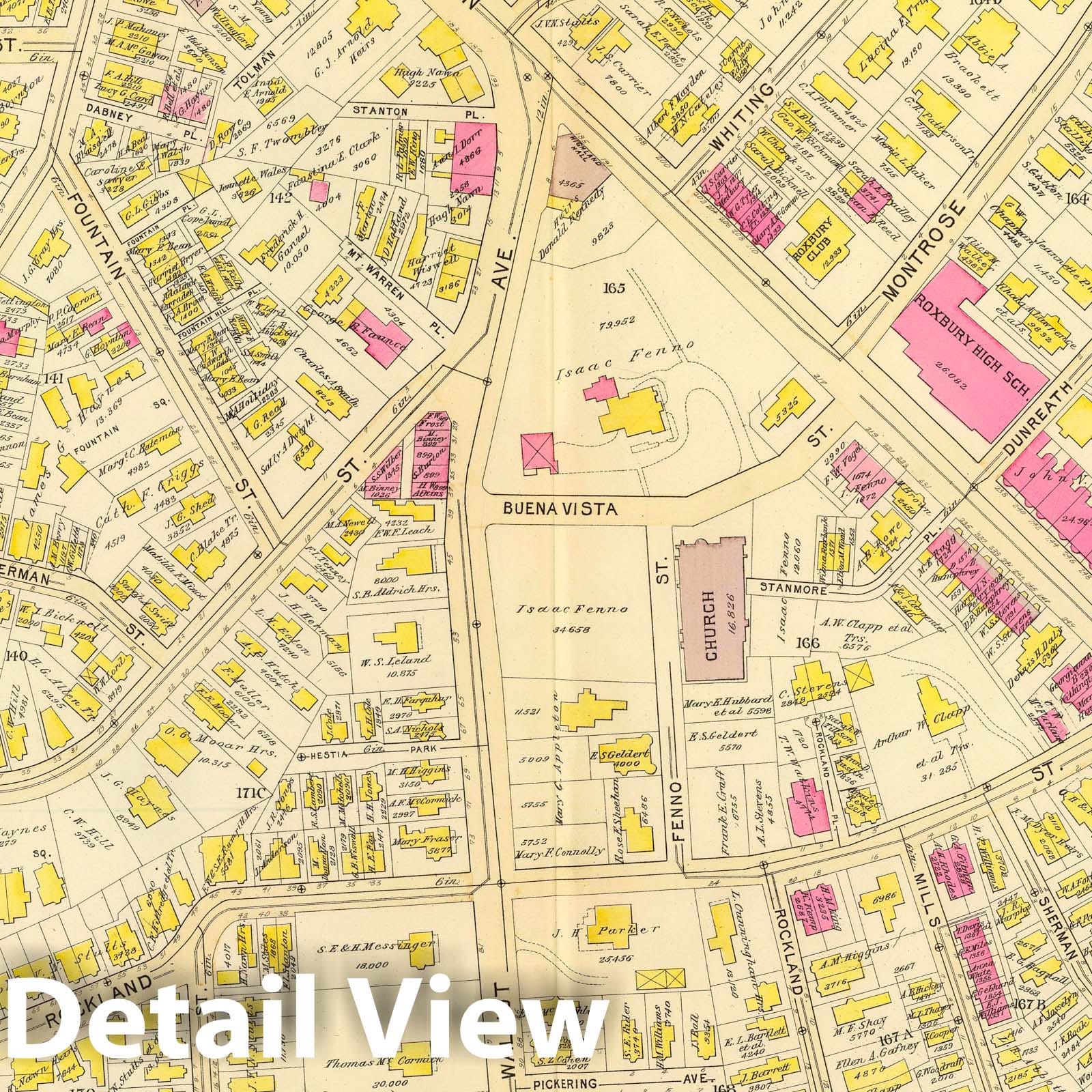 Boston Ward 21, 1895 - Bromley Atlas Historical Map Print