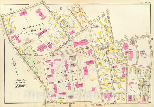 Historic Map : City Atlas - 1903 18. Ward 8. - Vintage Wall Art