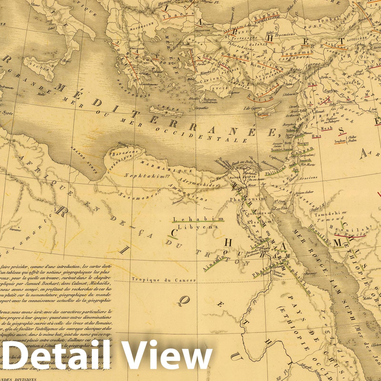World Known to the Hebrews, 1830 - Historical Map Print