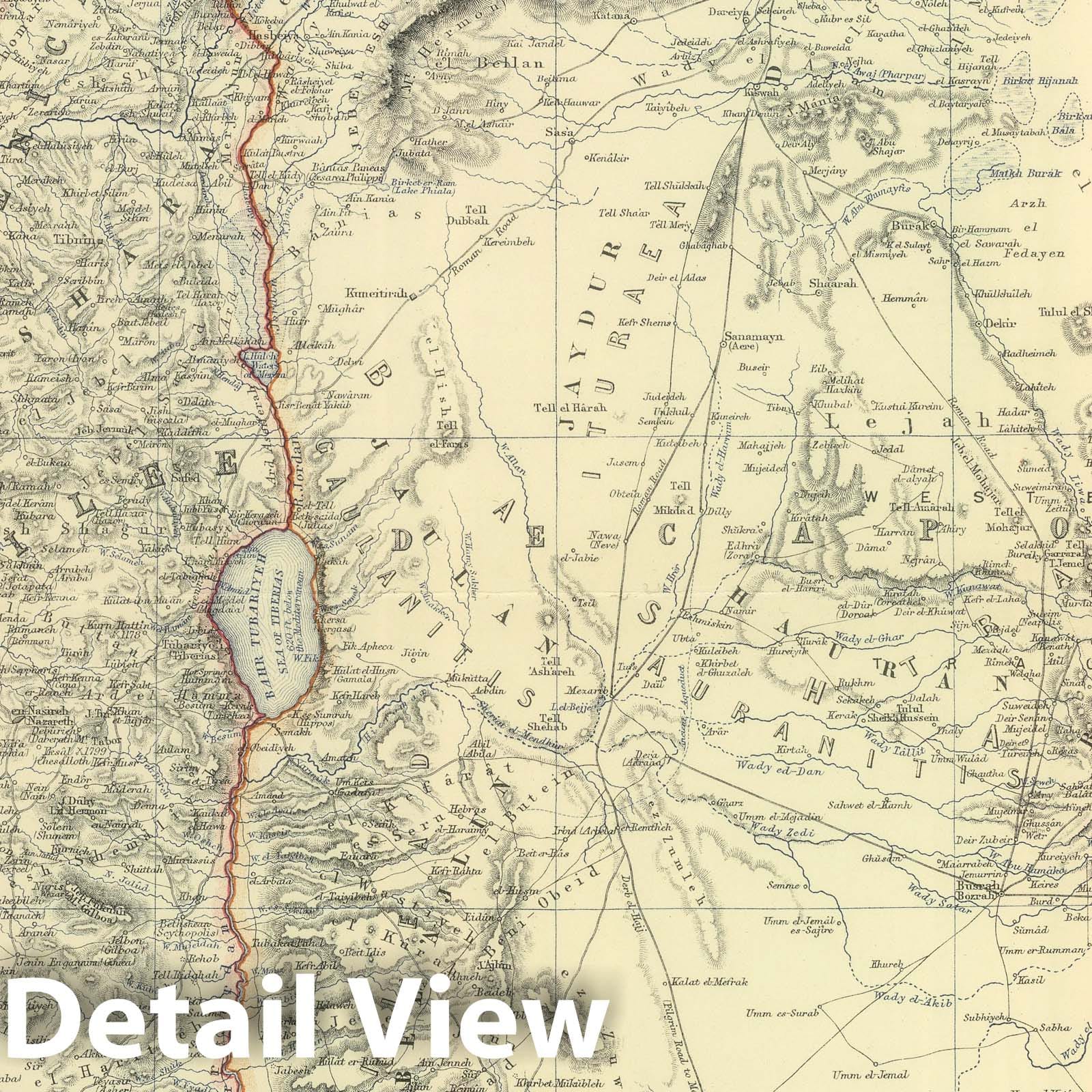Palestine, 1879 - Historical Map Print