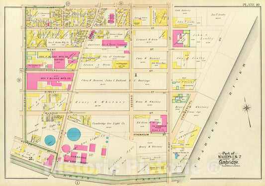 Historic Map : City Atlas - 1903 10. Wards 1-2. - Vintage Wall Art