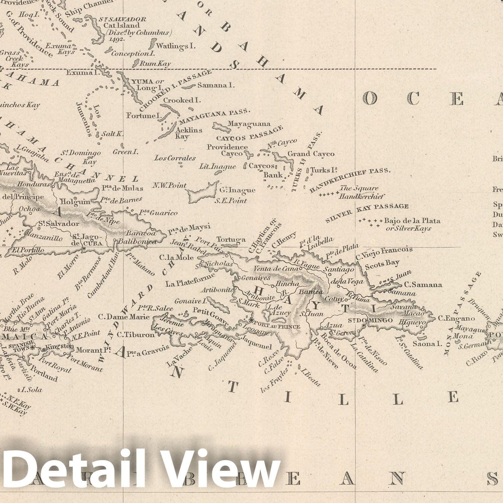 West Indies 1848 - Historical Map Print